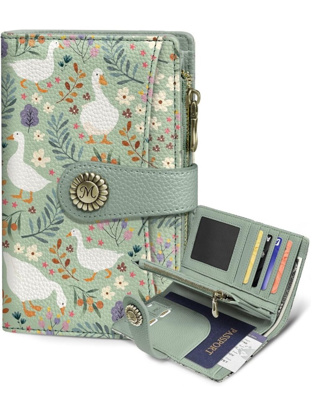Stylish RFID Bifold Wallet for Women - Passport & Credit Card Holder, Travel